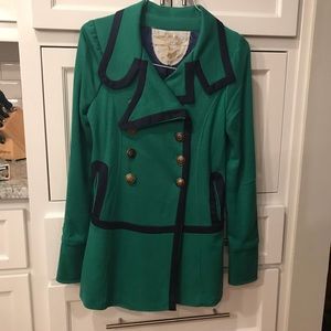 Green pea coat